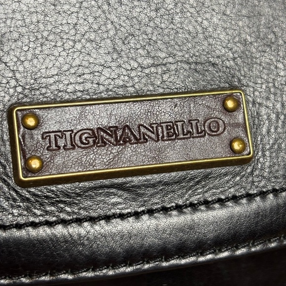 Tignanello Small Black Leather Crossbody Purse - Picture 9 of 16